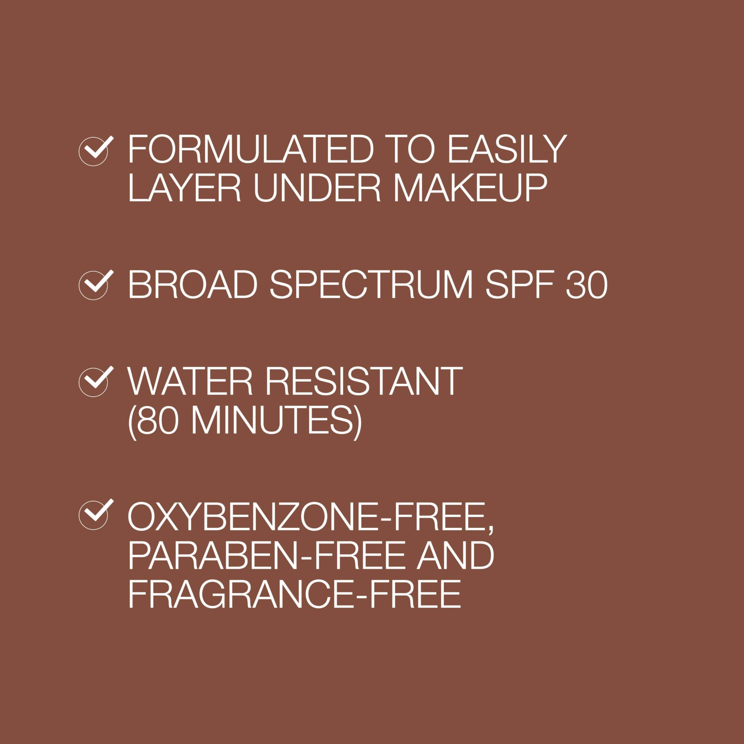 Neutrogena Purescreen+ Finition satinée-visage; aspect lumineux sans whiteness.