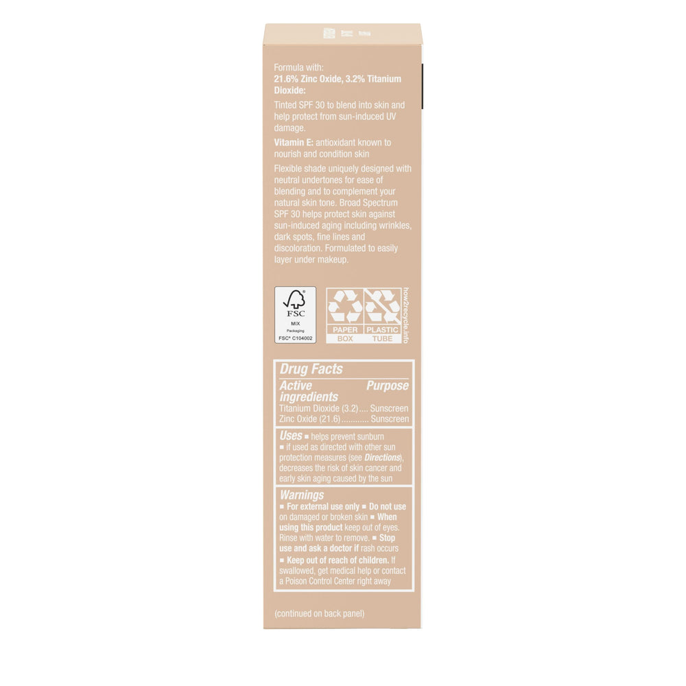 Neutrogena Purescreen+ Mineral UV Tint est sans oxybenzone pour plus de confort cutané.