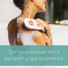 Nettoyage doux Rainbath, peau hydratée après rinçage.