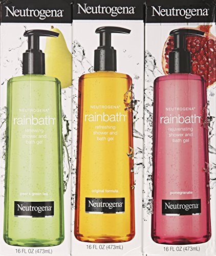 Neutrogena Rainbath Poire et Thé Vert: bouteille 16 oz, douceur fruitée et fraîcheur