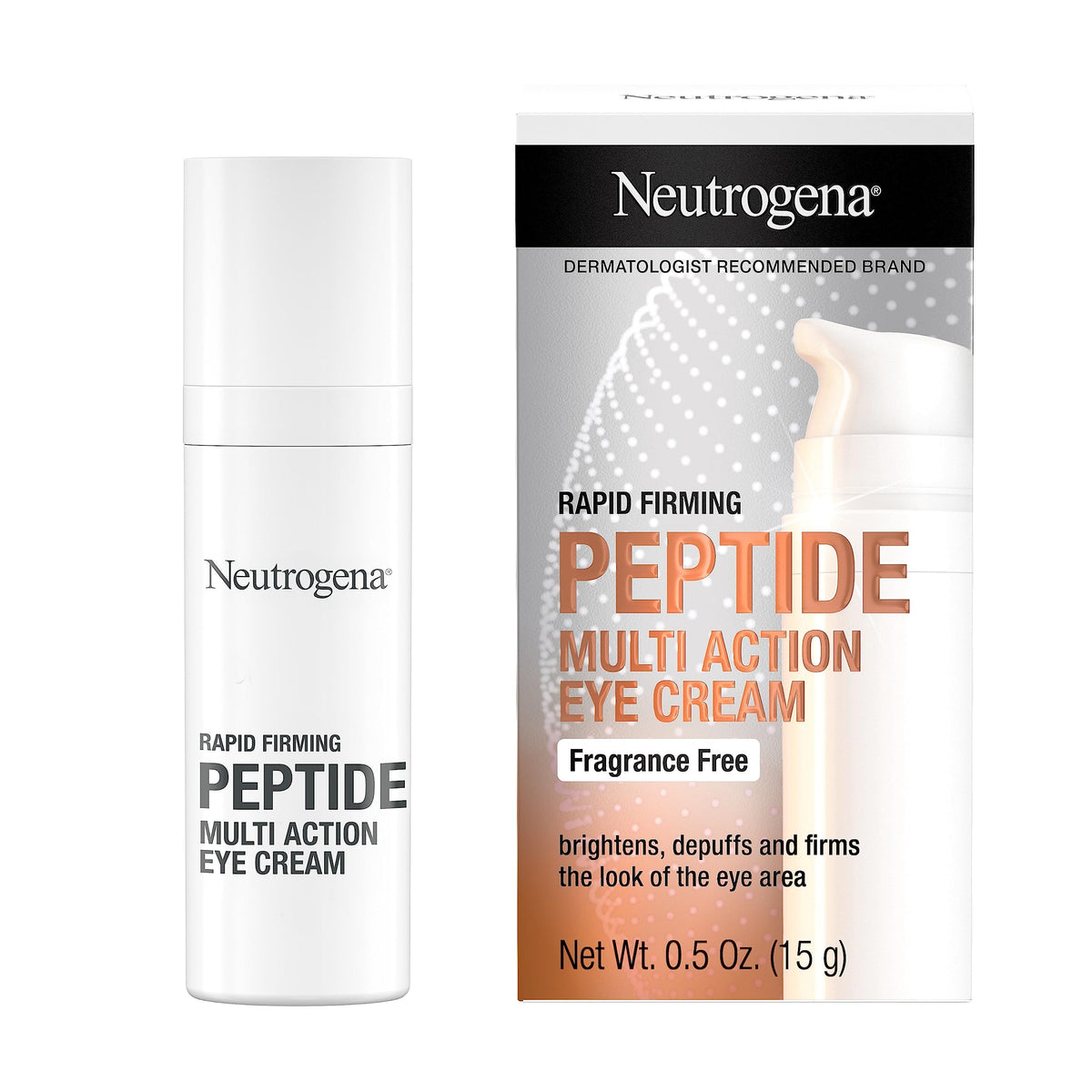 Neutrogena Rapid Firming Peptide Yeux – bouteille pompe facilitant l’utilisation précise