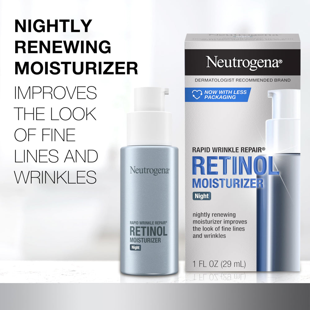Neutrogena Rapid Wrinkle Repair – crème-nuit, soin hydratant pour peau réveillée.