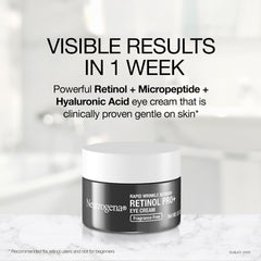 Micropeptide complémentaire dans Neutrogena Rapid Wrinkle Repair, contour des yeux plus lisse.