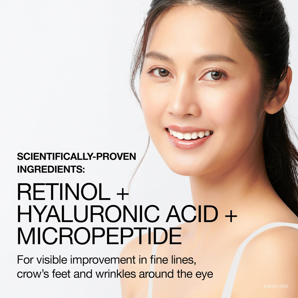 Technologie Retinol Pro brevetée dans Neutrogena Rapid Wrinkle Repair pour le contour des yeux.