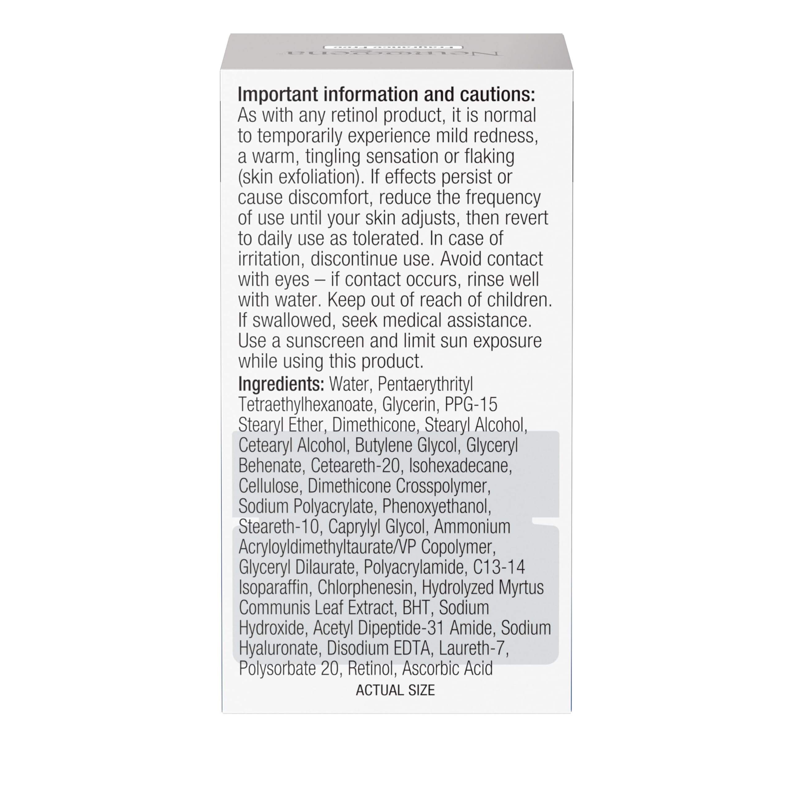 Texture crémeuse du pot Neutrogena Rapid Wrinkle Repair pour les yeux.