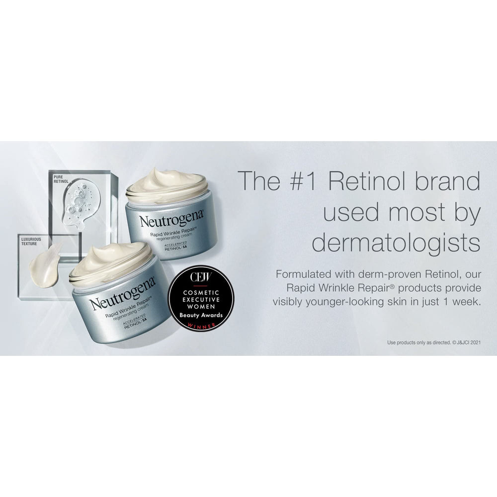 Neutrogena Rapid Wrinkle Repair, texture riche et réconfortante sur la peau.