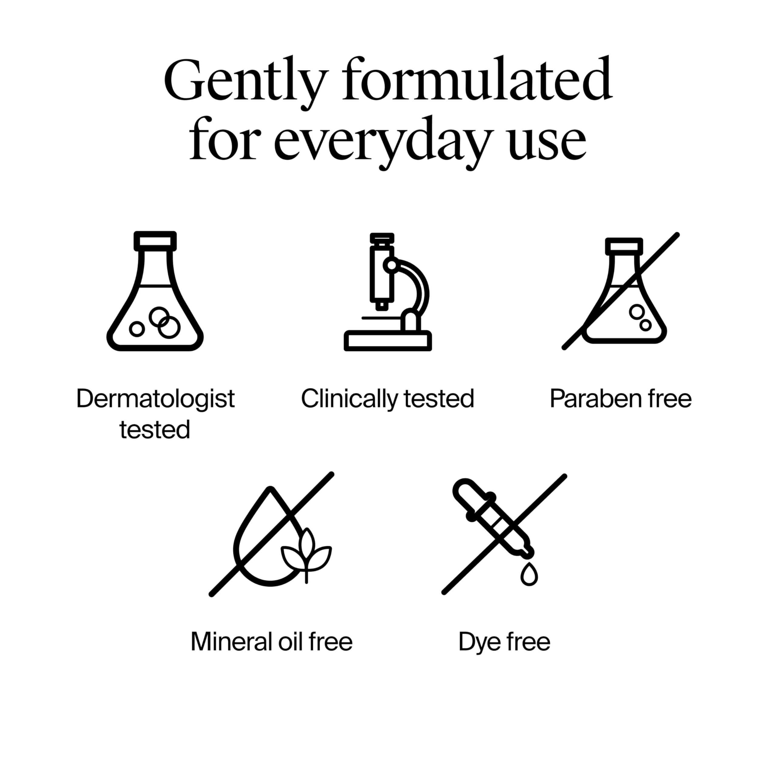 Hydratation quotidienne Neutrogena sur le visage et le cou pour peau douce.