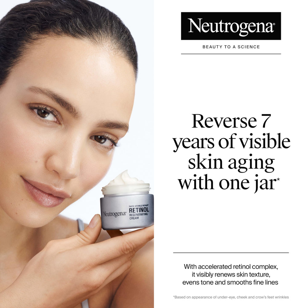 Texture crème Neutrogena visage soyeuse prête à l'application quotidienne.