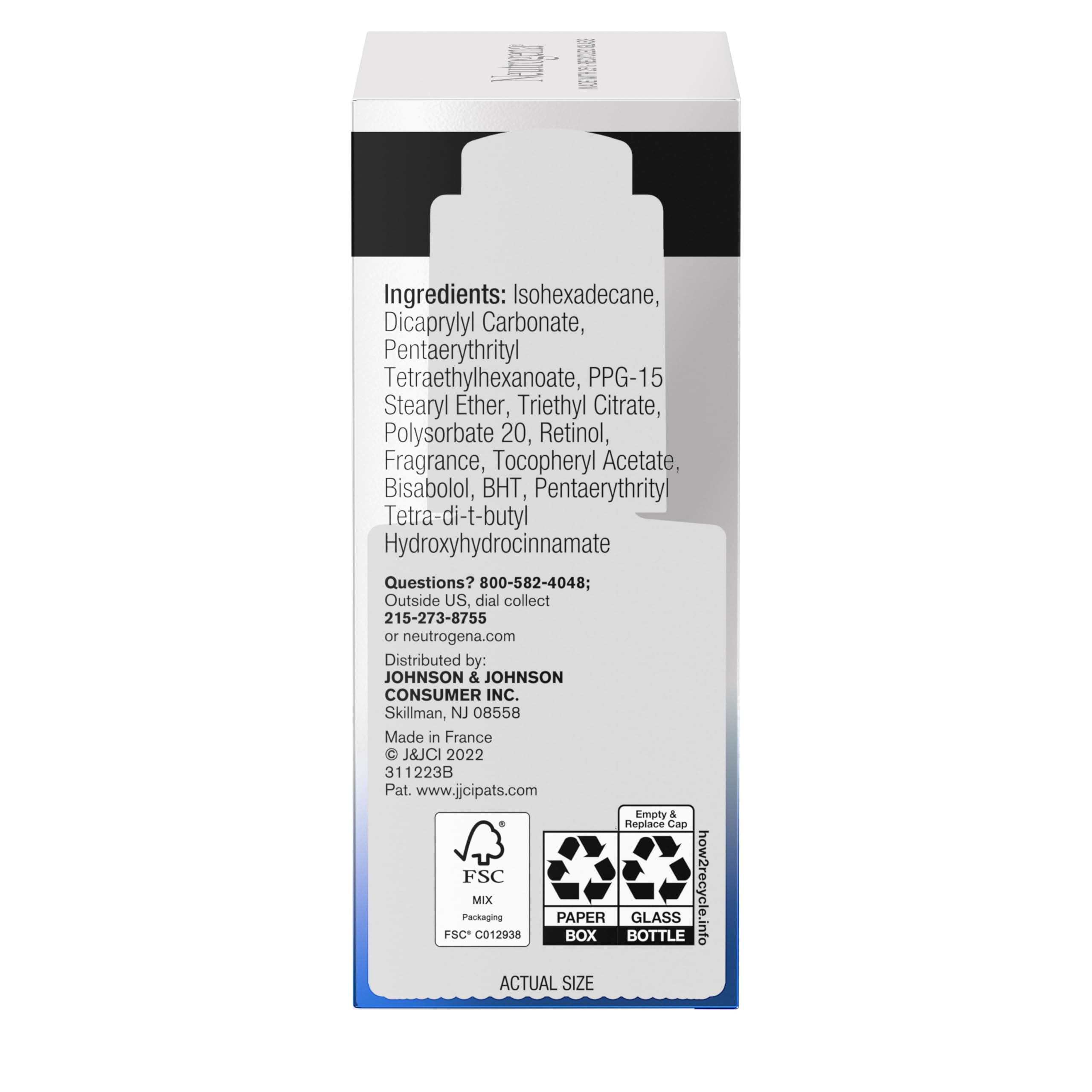 Visage lumineux après l’application du sérum Neutrogena Pro+.