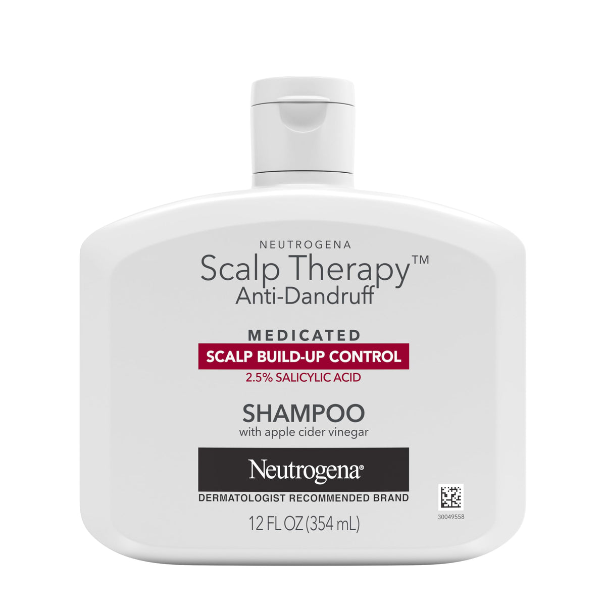 Neutrogena Shampoing anti-pelliculaire, flacon en gros plan, contrôle des pellicules possible.
