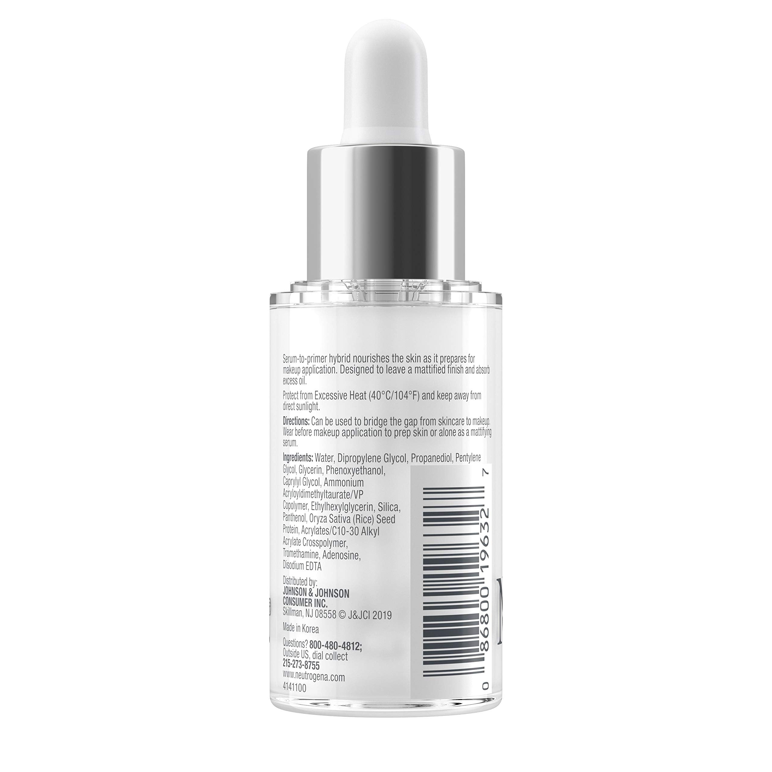 Neutrogena Shine Control surface-matte peau, surface prête au maquillage.