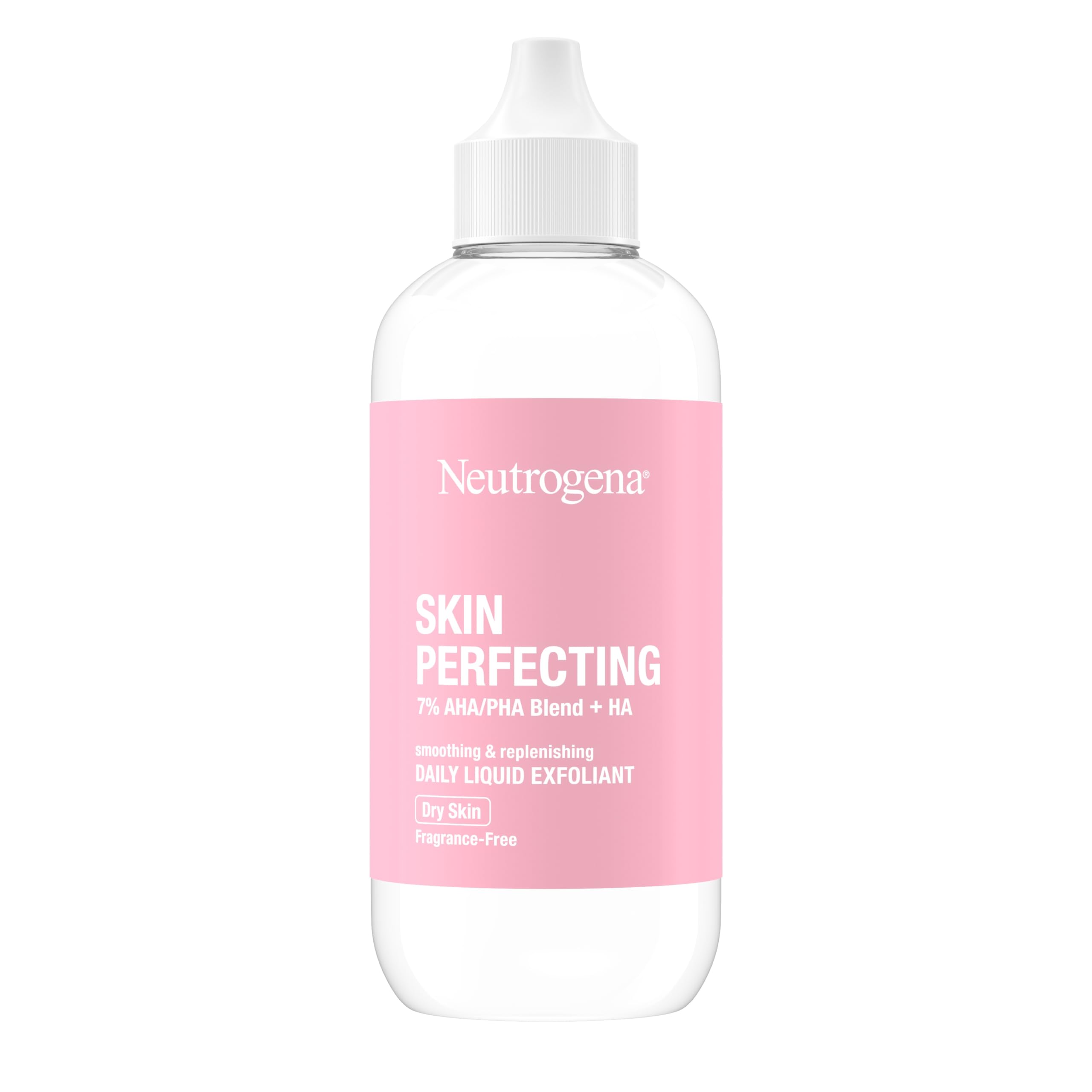 Neutrogena Skin Perfecting Exfoliant Liquide — zoom sur pores décongestés et peau nette.