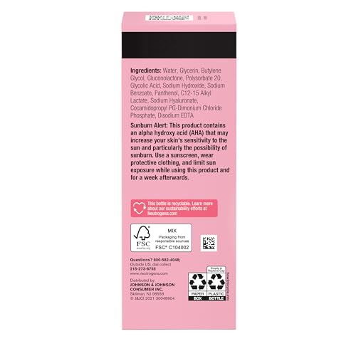 Neutrogena Skin Perfecting Exfoliant Liquide — flacon et teint lumineux après utilisation.