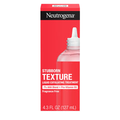 Neutrogena Stubborn Texture – bouteille-pompe, dosage précis pour une application confortable.
