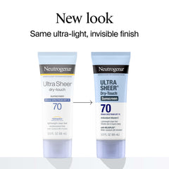 Neutrogena Ultra Sheer SPF70, application rapide en déplacement.