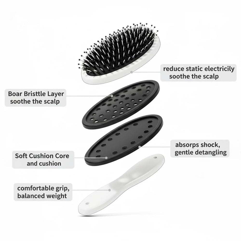Brosse Nevecen avec coussin d air pour massage du cuir chevelu