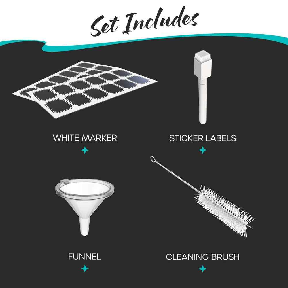 Kit d’accessoires Nevlers pour l’organisation et l’étiquetage des bouteilles.