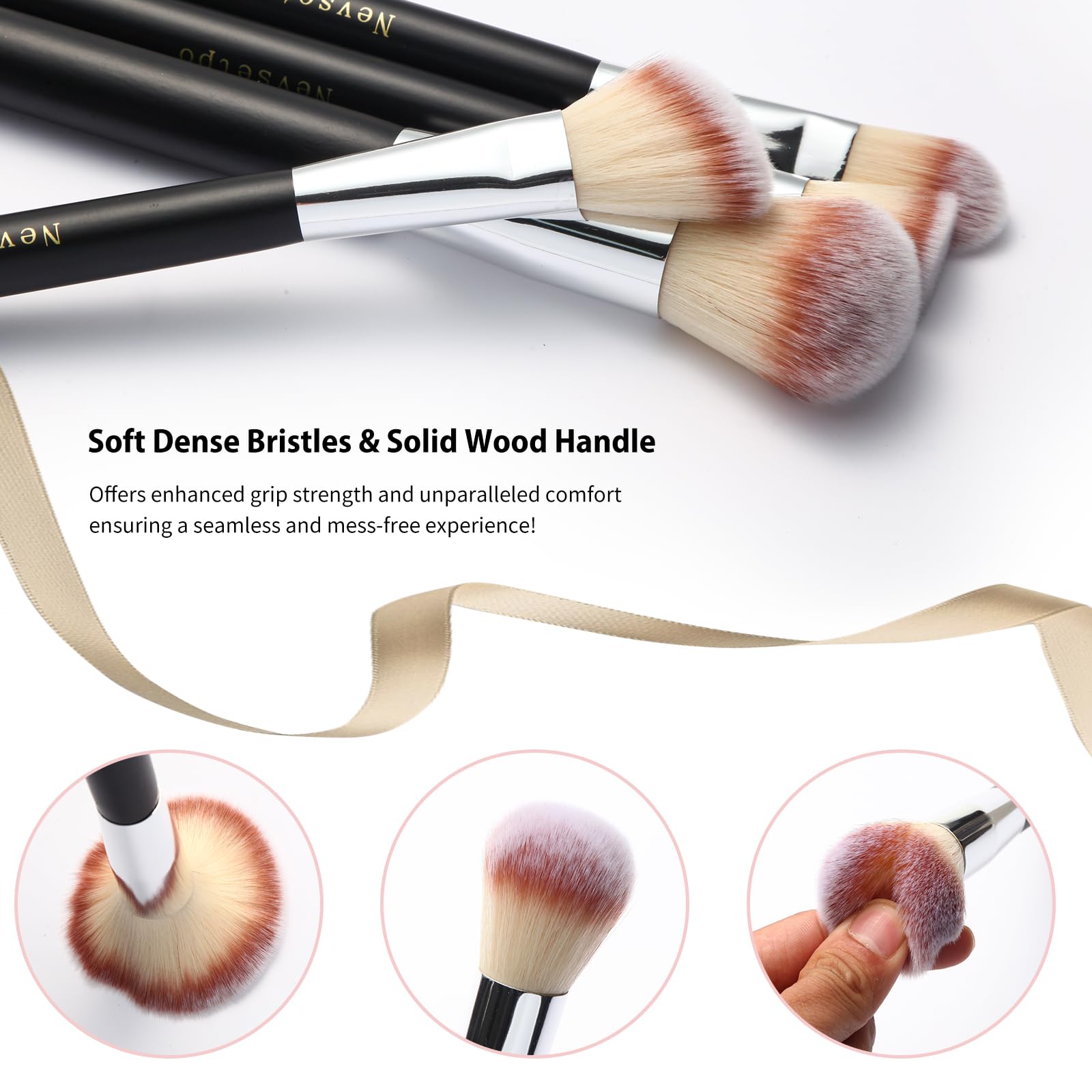 NEVSETPO éponges beauté grandes, blender efficaces pour un teint uniforme.
