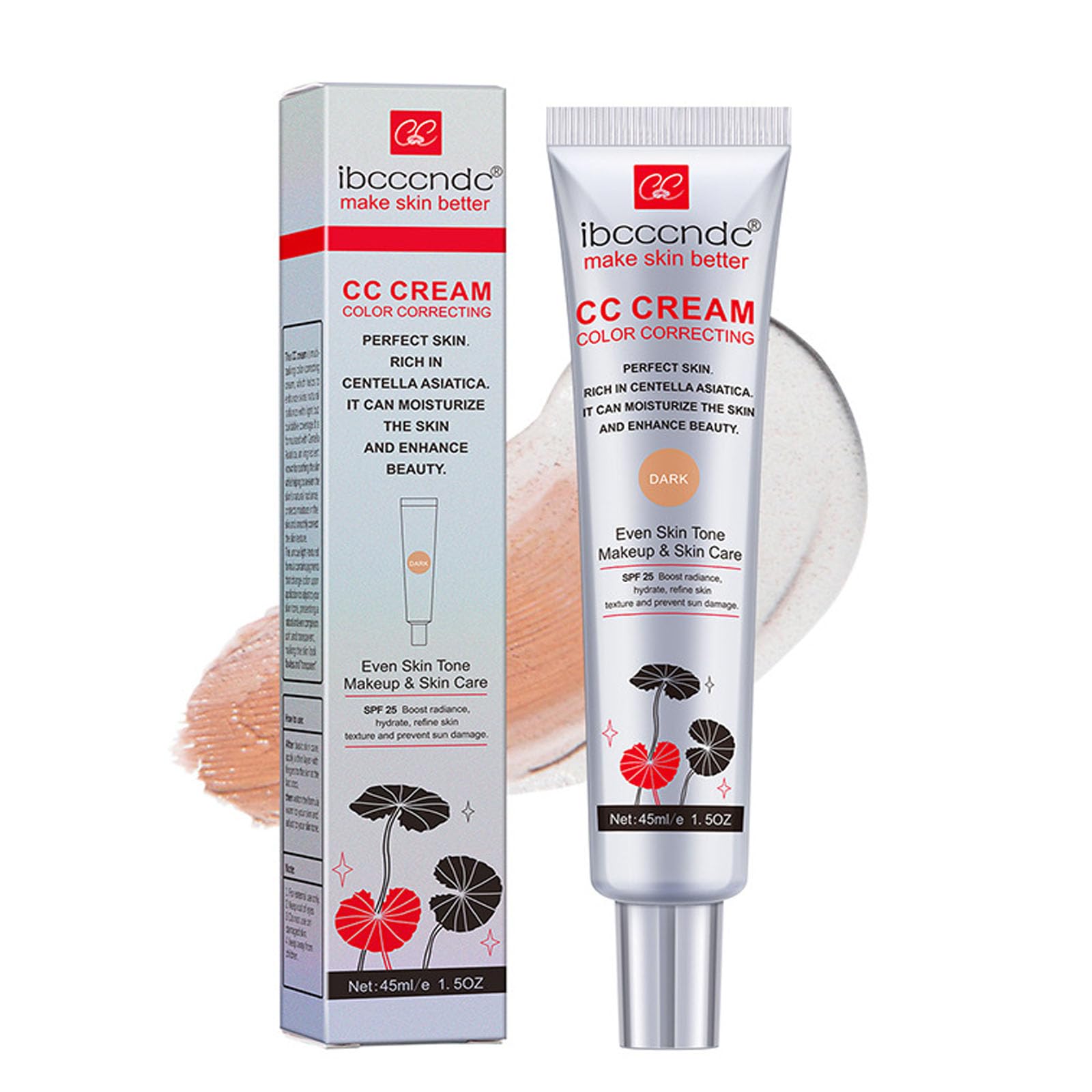 New Irven CC Crème Hydratante Centella, texture légère et teint unifié.