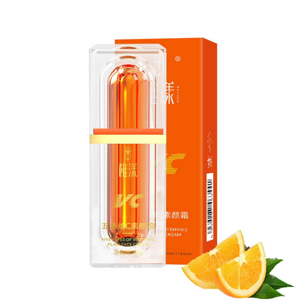 Flacon New Irven montrant le soin tonifiant à cinq vitamines C pour éclaircir le teint