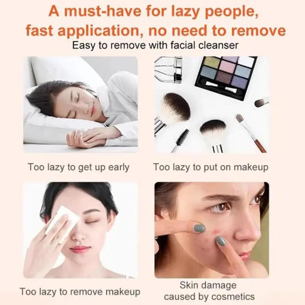Teint nude lumineux créé par la crème tonifiante New Irven lors de l application