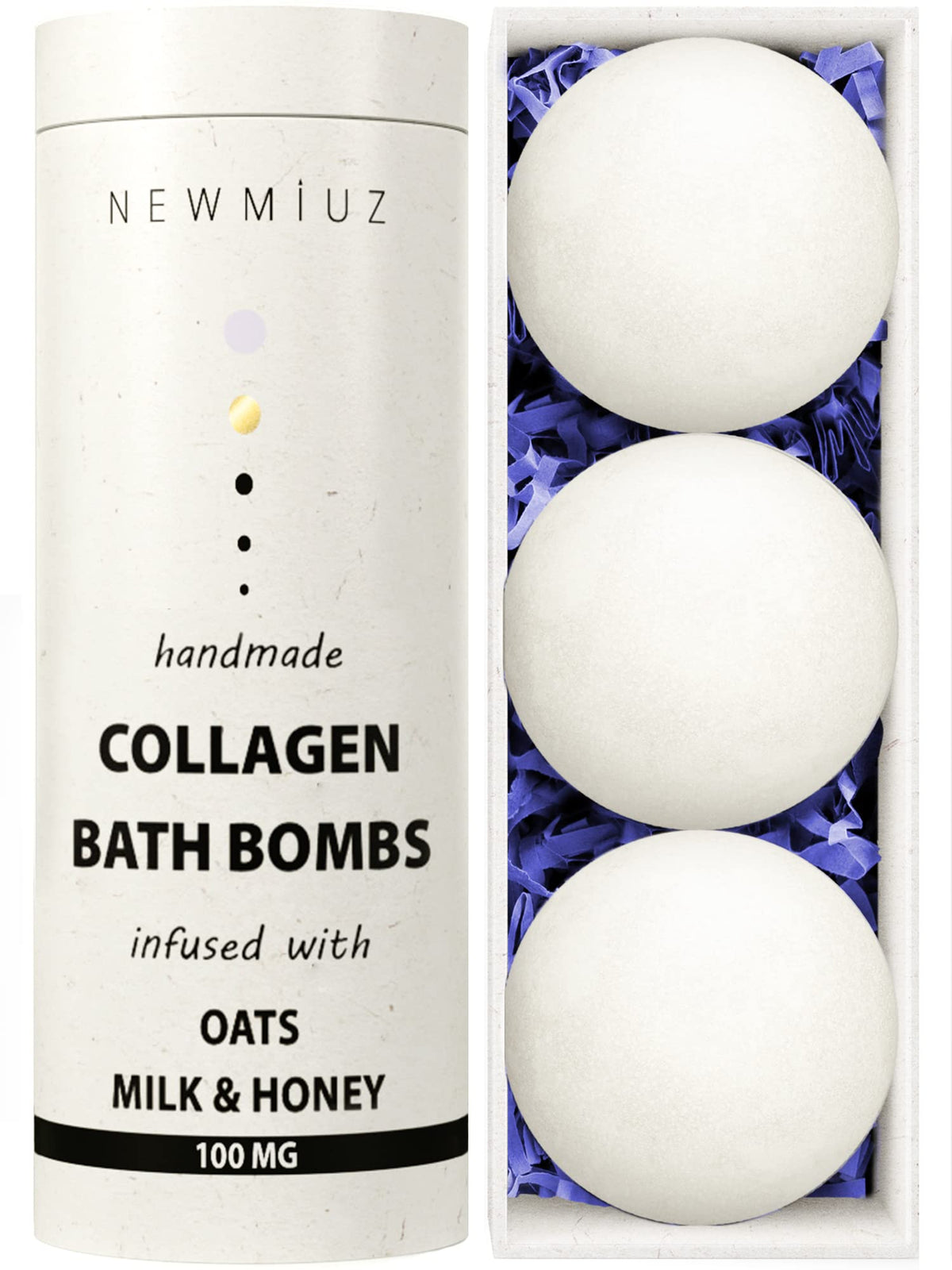 New Miuz bulle de bain crèmeuse collagène, texture riche pour peau douce et nourrie