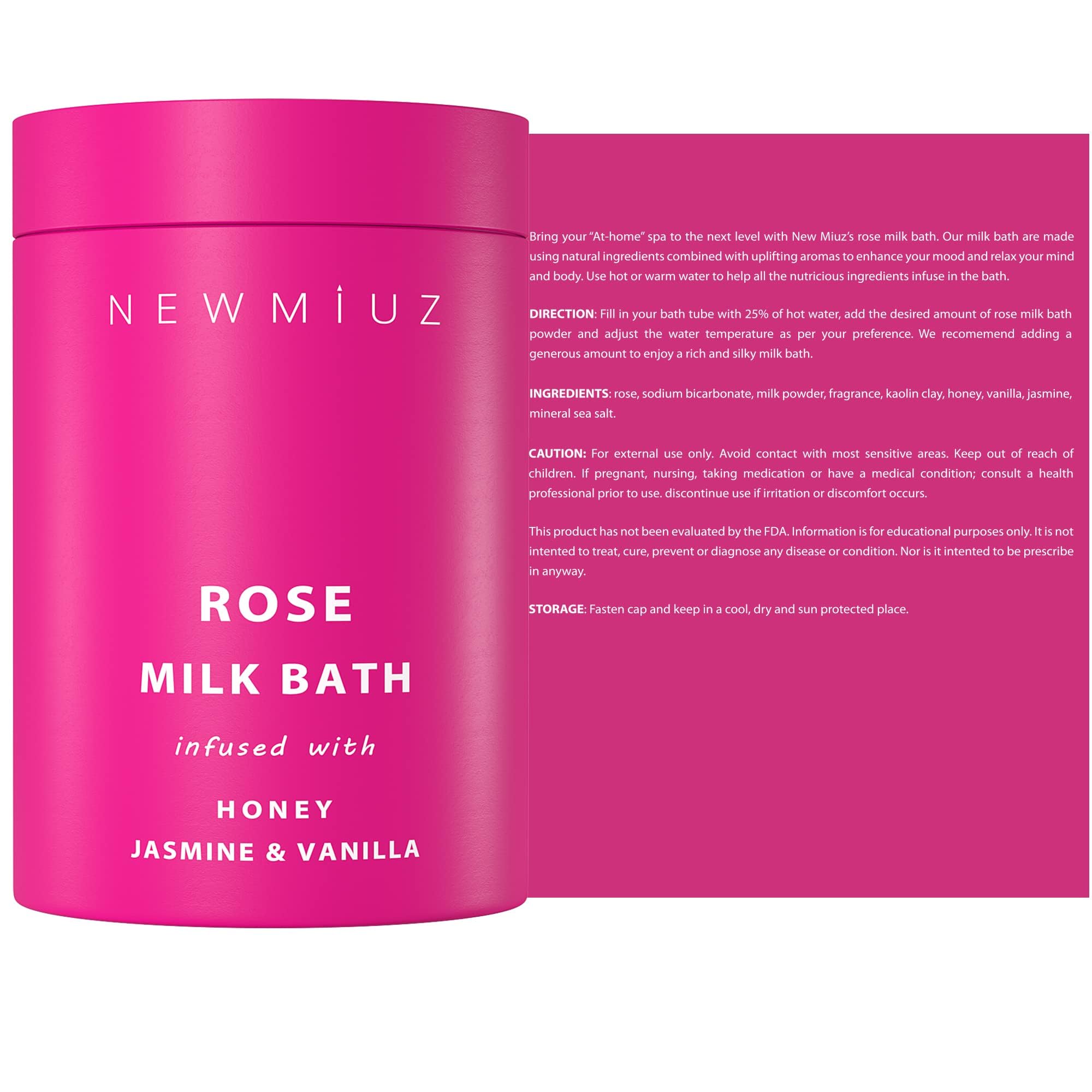 New Miuz bain rose lait texture veloutée enveloppante.