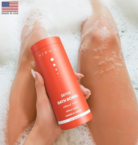 New Miuz bombe-bain détox pomme cidre gingembre citron, rituel spa maison.