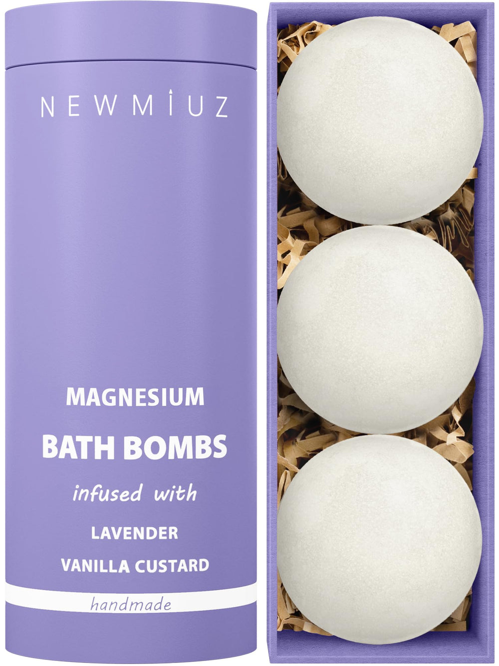 New Miuz bombe bain magnesium lavande vanille versement apaise les muscles