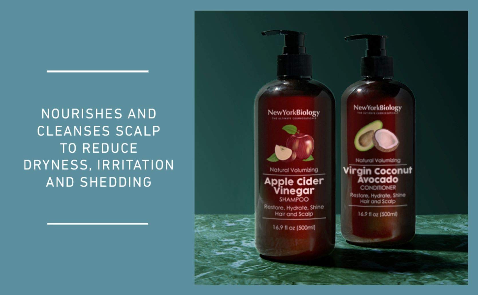 New York Biology Apple Cider Vinegar Shampoo color-treated hair stays vibrant and nourished.