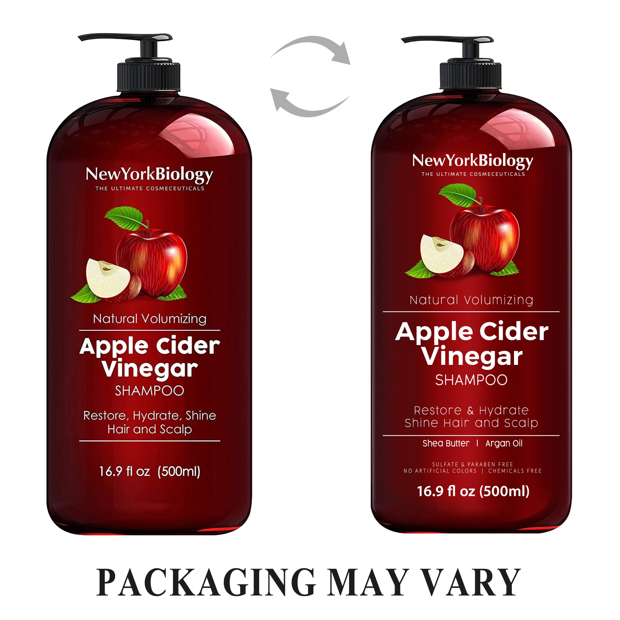 New York Biology Apple Cider Vinegar Shampoo scalp massage highlights refreshing cleanse for itchy scalp.