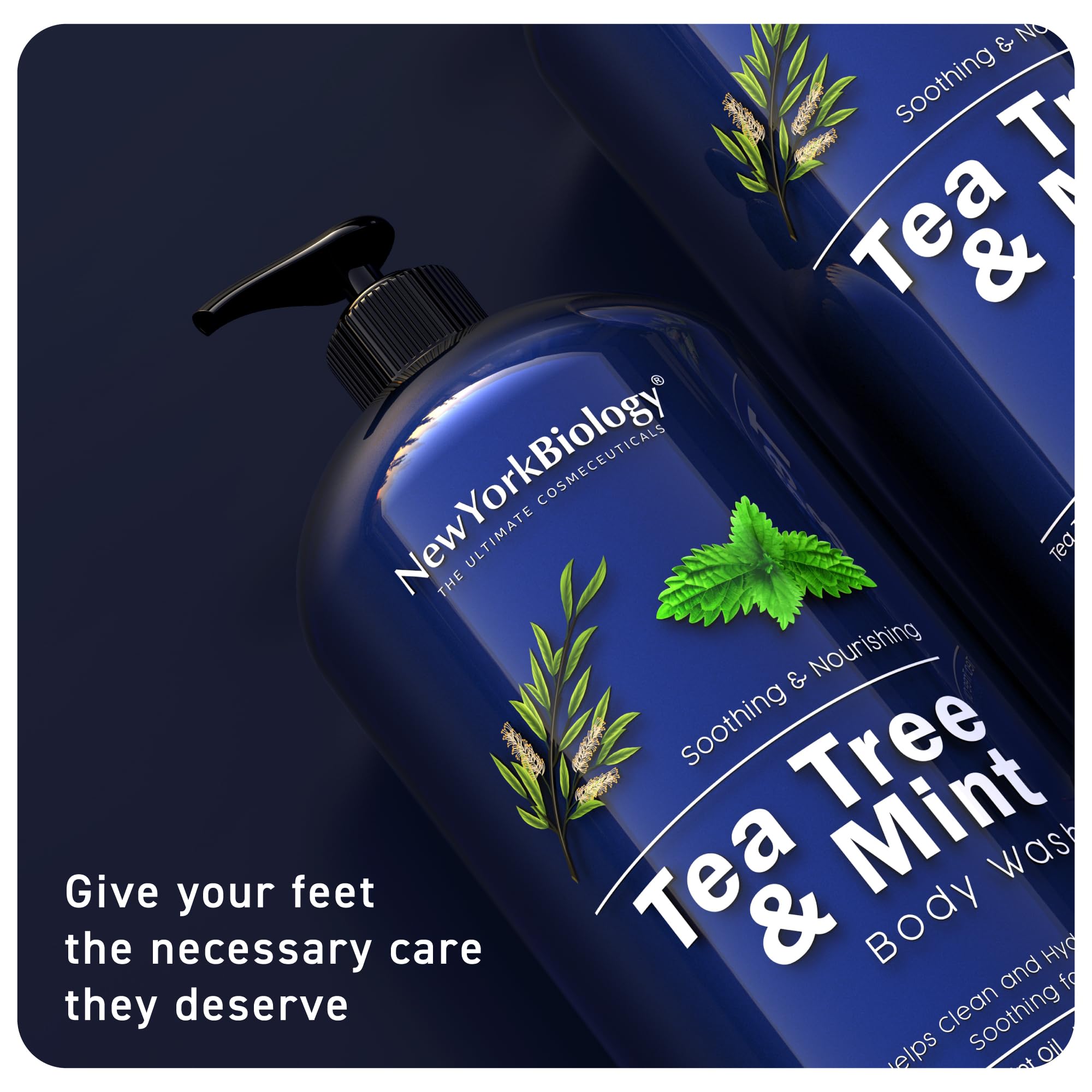 NEW YORK BIOLOGY Tea Tree Mint Body Wash, sans alcool et sans sulfates.