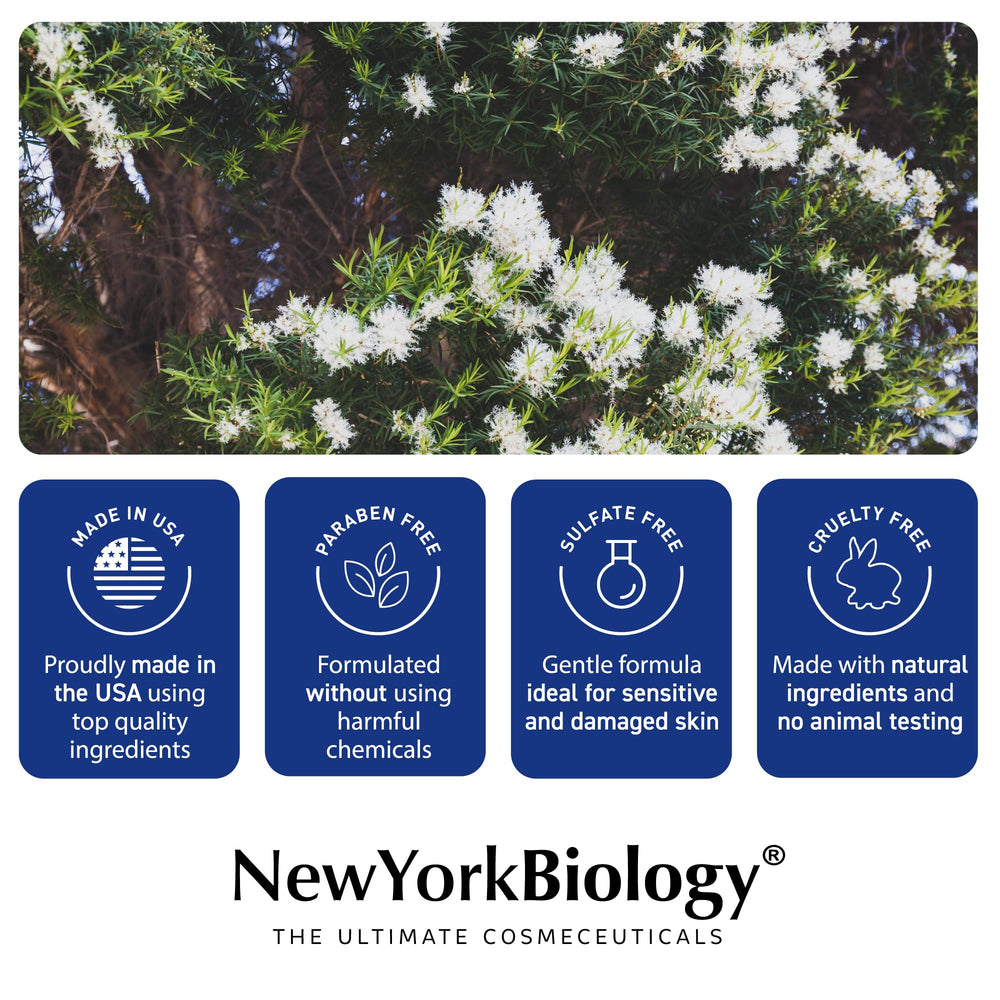 NEW YORK BIOLOGY Tea Tree Mint Body Wash, sensation hydratante et rafraîchissante au quotidien.