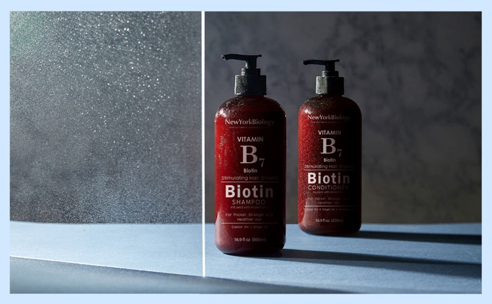 New York Biology Biotin Conditioner ingredients label with biotin and moisturizers.