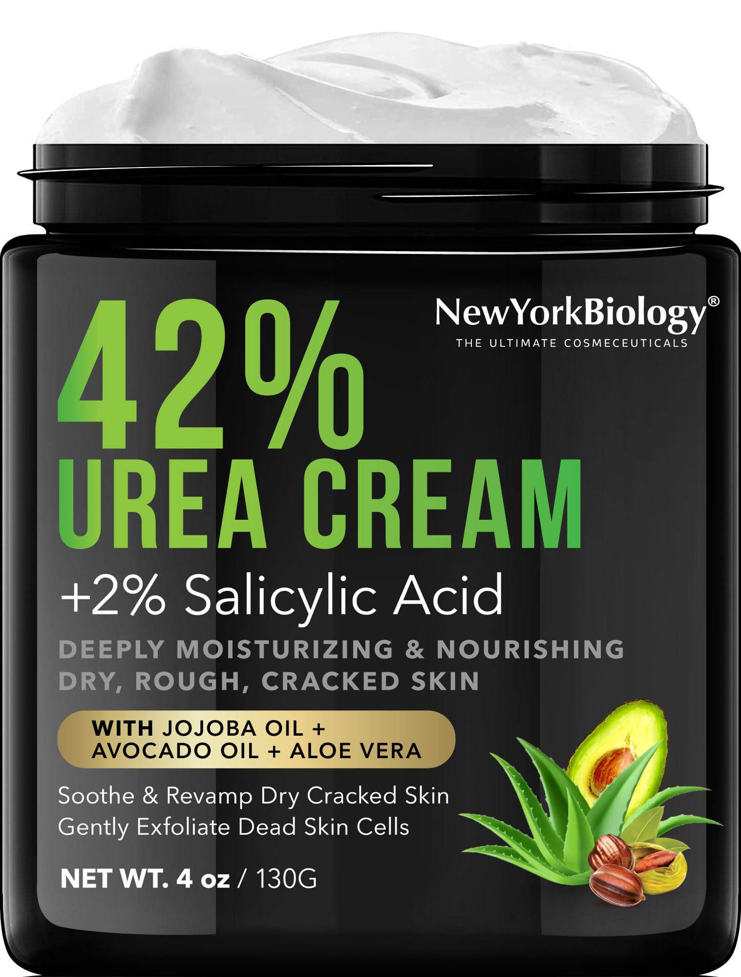 New York Biology crème-urea-42-pourcent-pieds – hydratation intense pour pieds secs.