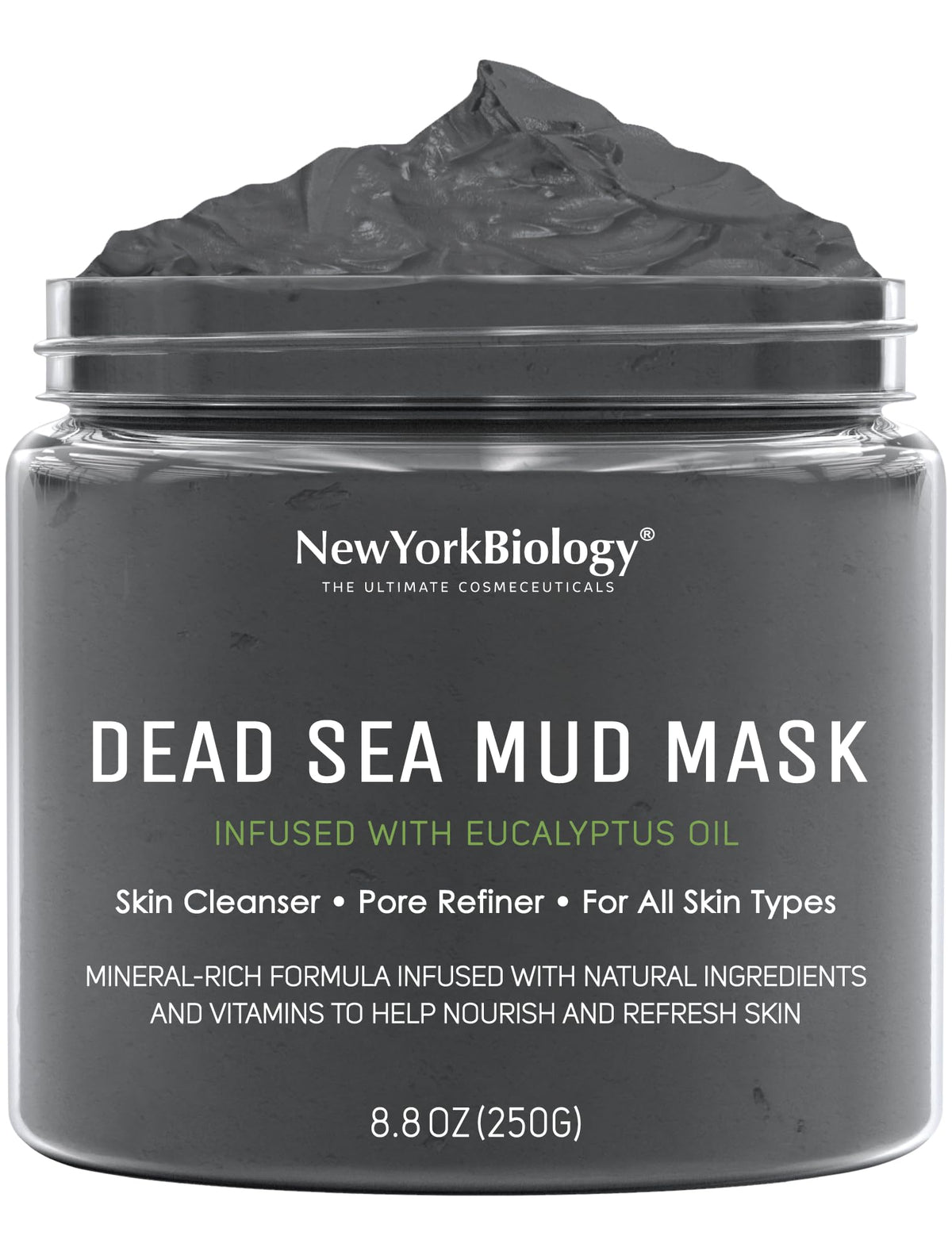 NEW YORK BIOLOGY Masque Dead Sea Mud Mask sur visage et corps purifiant et rafraichissant