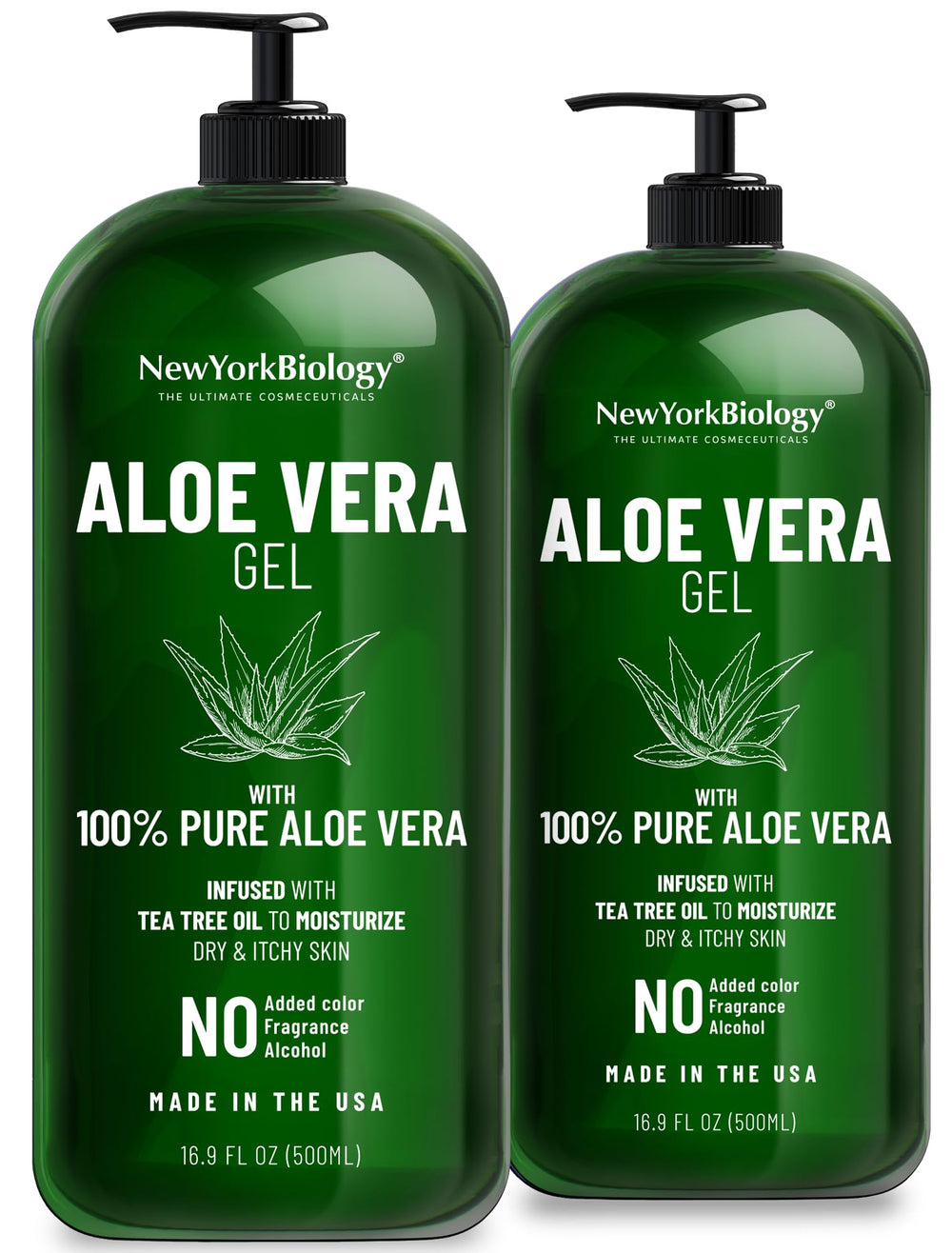 gel aloe vera New York Biology – Visage et cheveux hydratés naturellement.