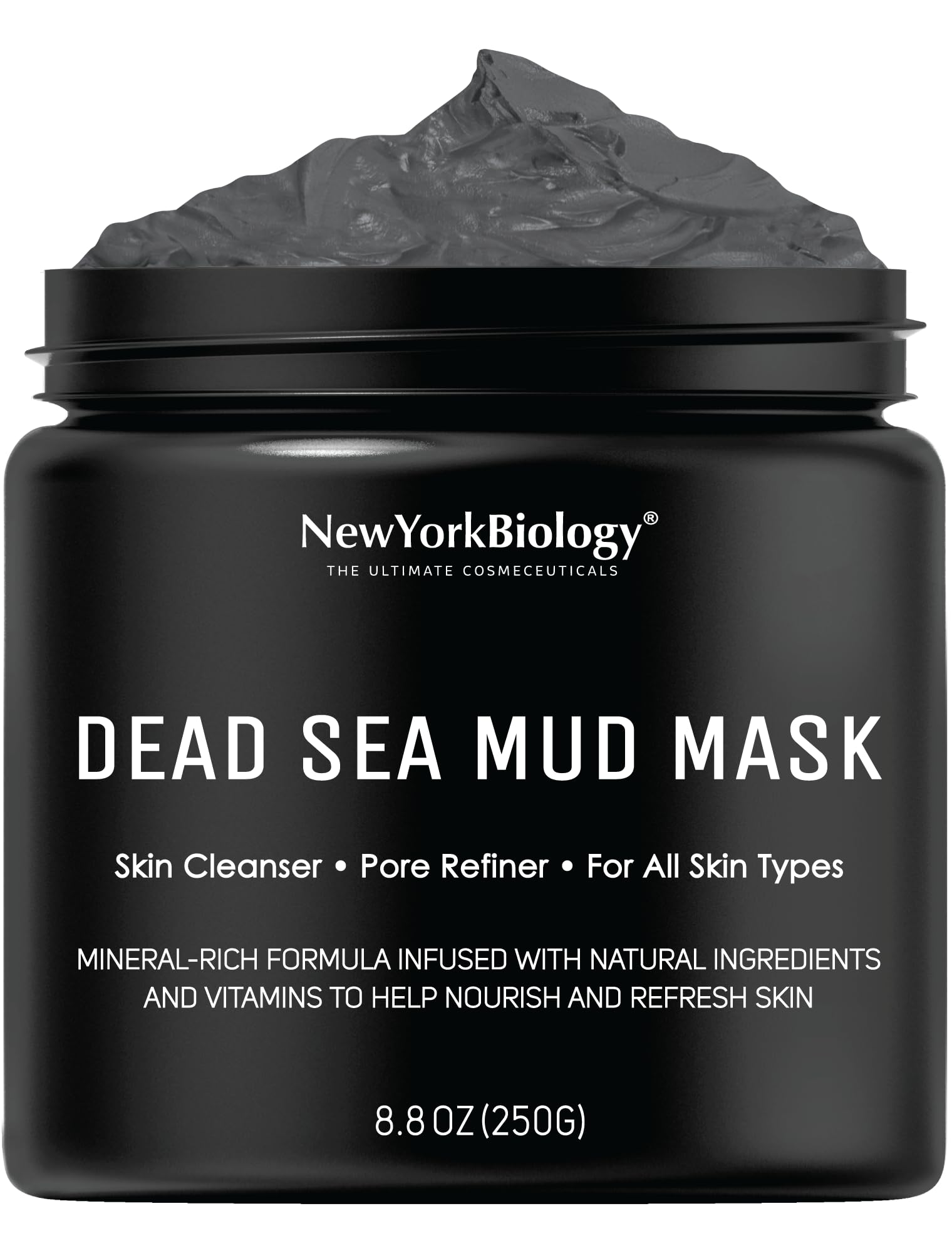 Masque Argile Mer Morte NEW YORK BIOLOGY pour visage et corps, nettoyage en profondeur.
