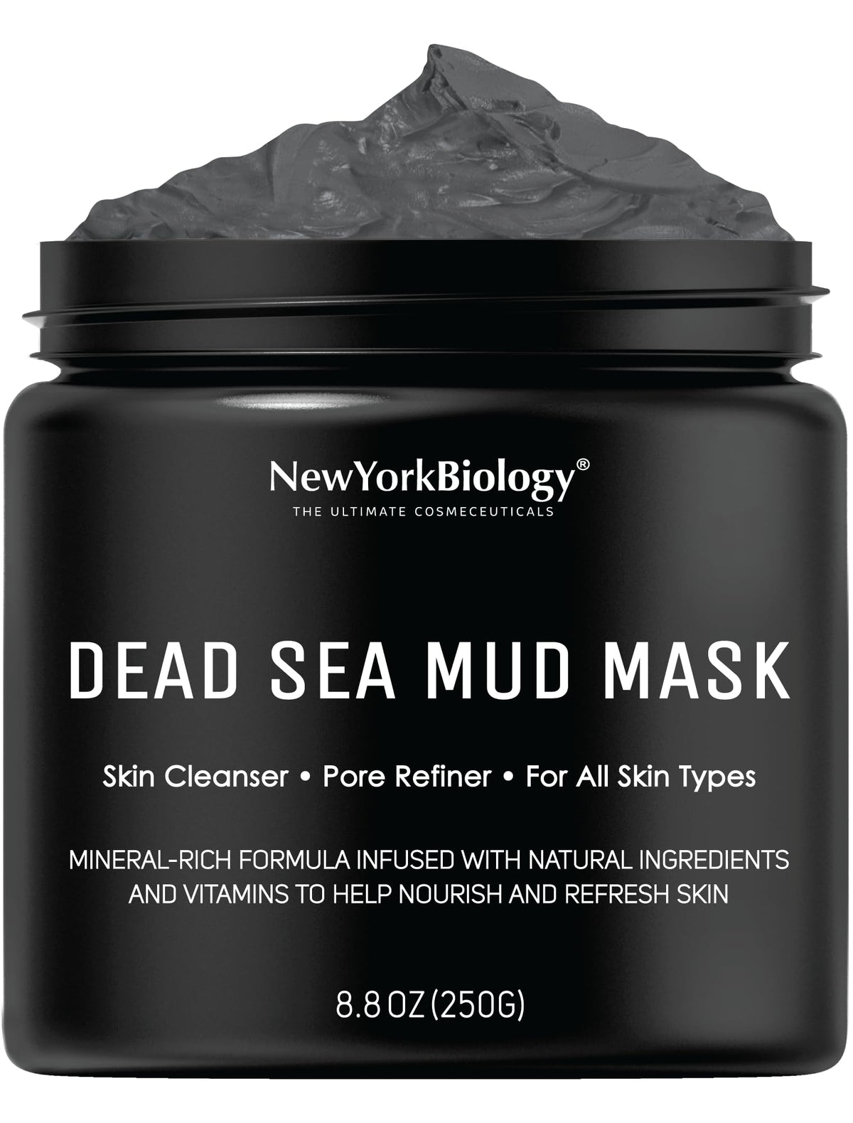 Masque Argile Mer Morte NEW YORK BIOLOGY pour visage et corps, nettoyage en profondeur.