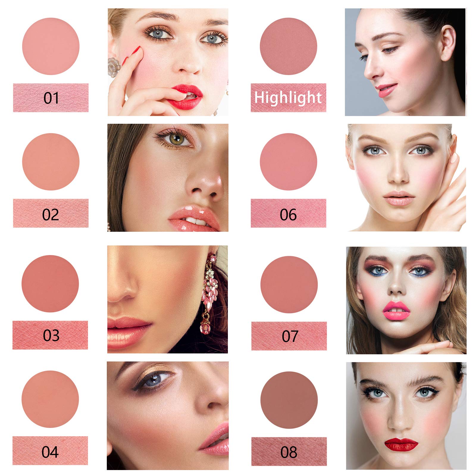 NewBang palette blush coffret compact, cadeau idéal et portable.