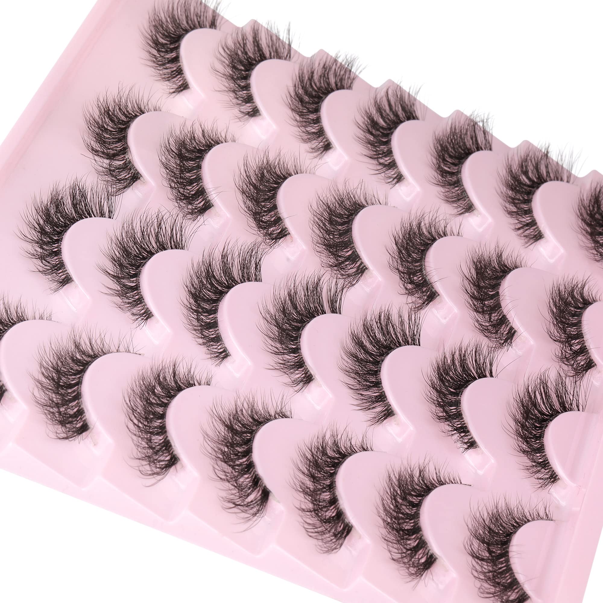 Newcally Cils boîte 14 paires, prête à porter pour plusieurs looks.