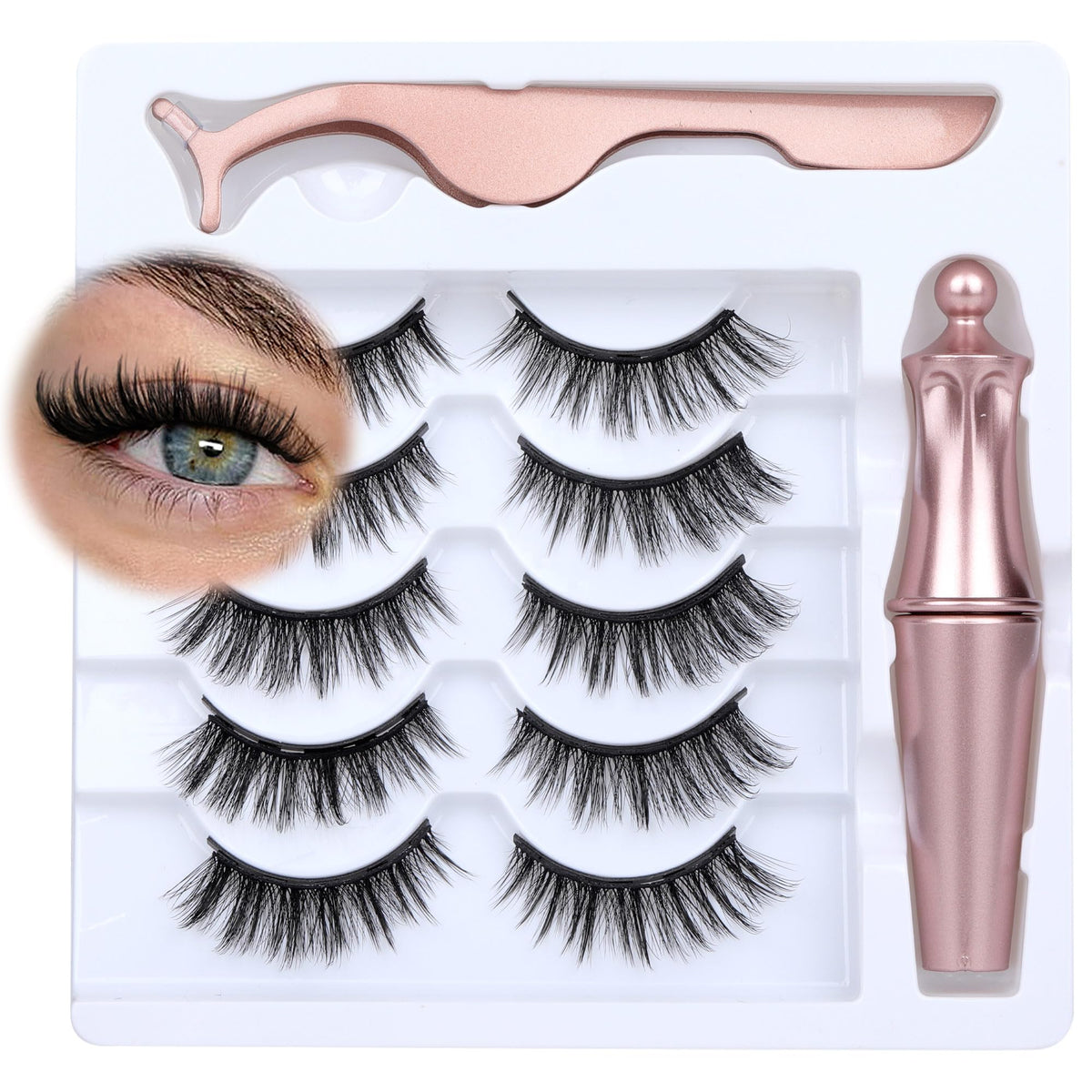 Newcally : cils magnétiques avec liner magnétique – ensemble pour un maquillage rapide et naturel.