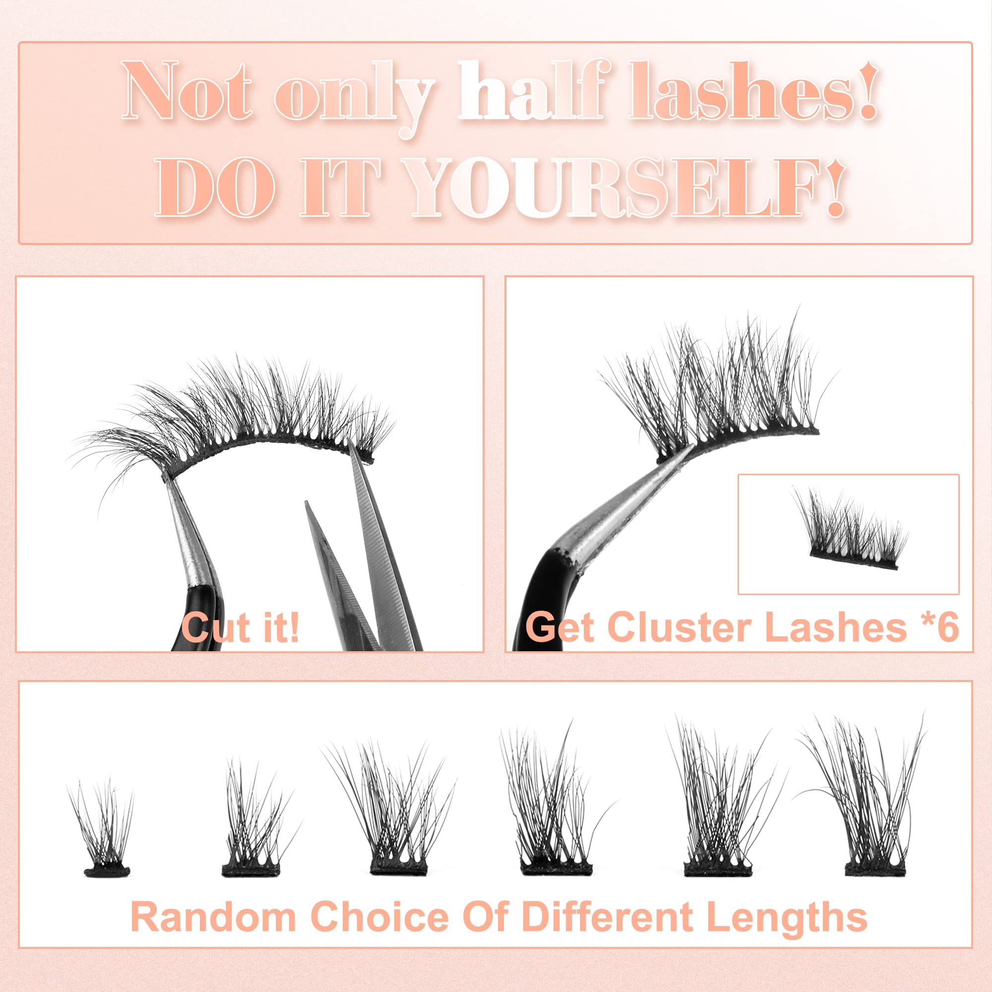 Newcally demi-cils bande flexible pour un port confortable et adapté à chaque paupière.