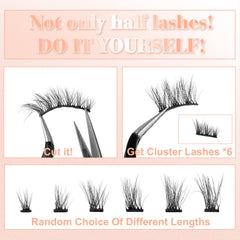 Newcally demi-cils bande flexible pour un port confortable et adapté à chaque paupière.