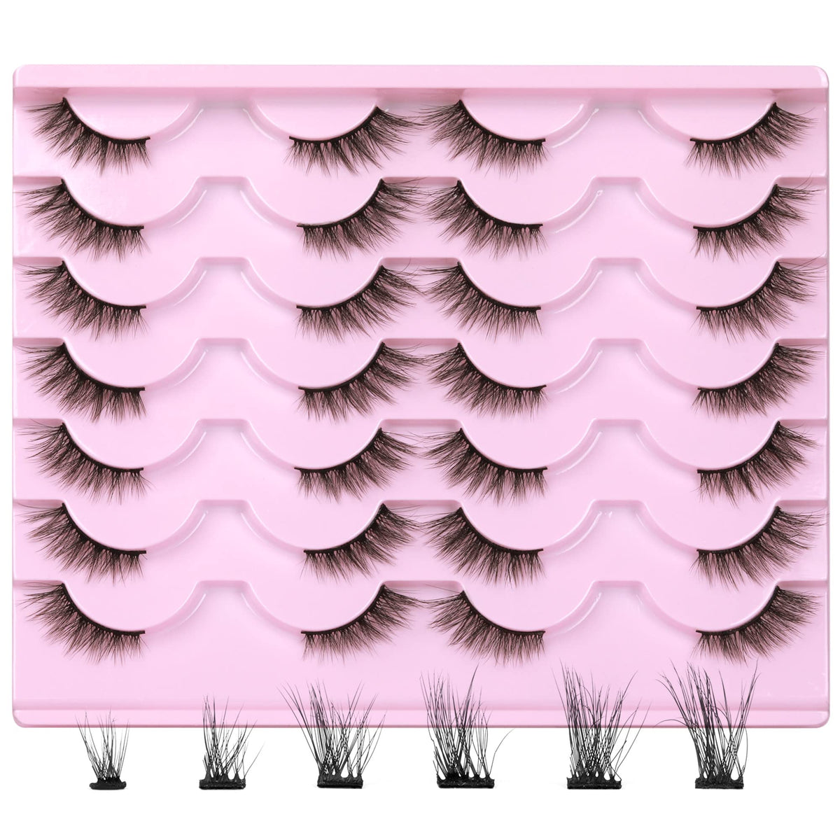 Newcally demi-cils vison naturel pour un regard œil de chat subtil.