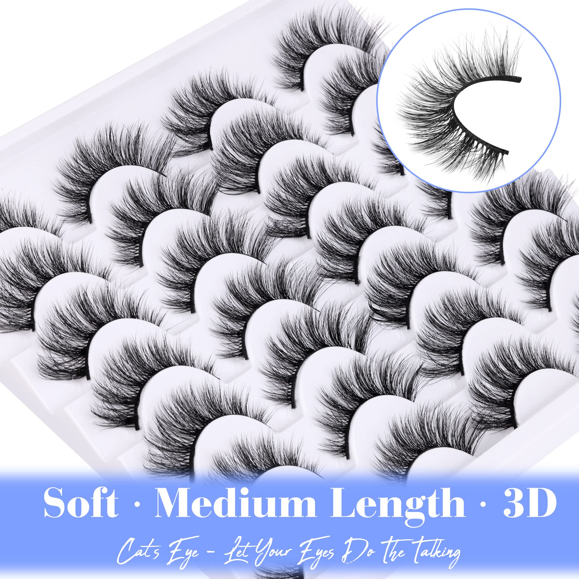 Texture 3D douce des cils Newcally pour un volume léger.