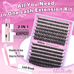 Newcally kit cils diy salon maison wispy pour créer un look pro chez soi.