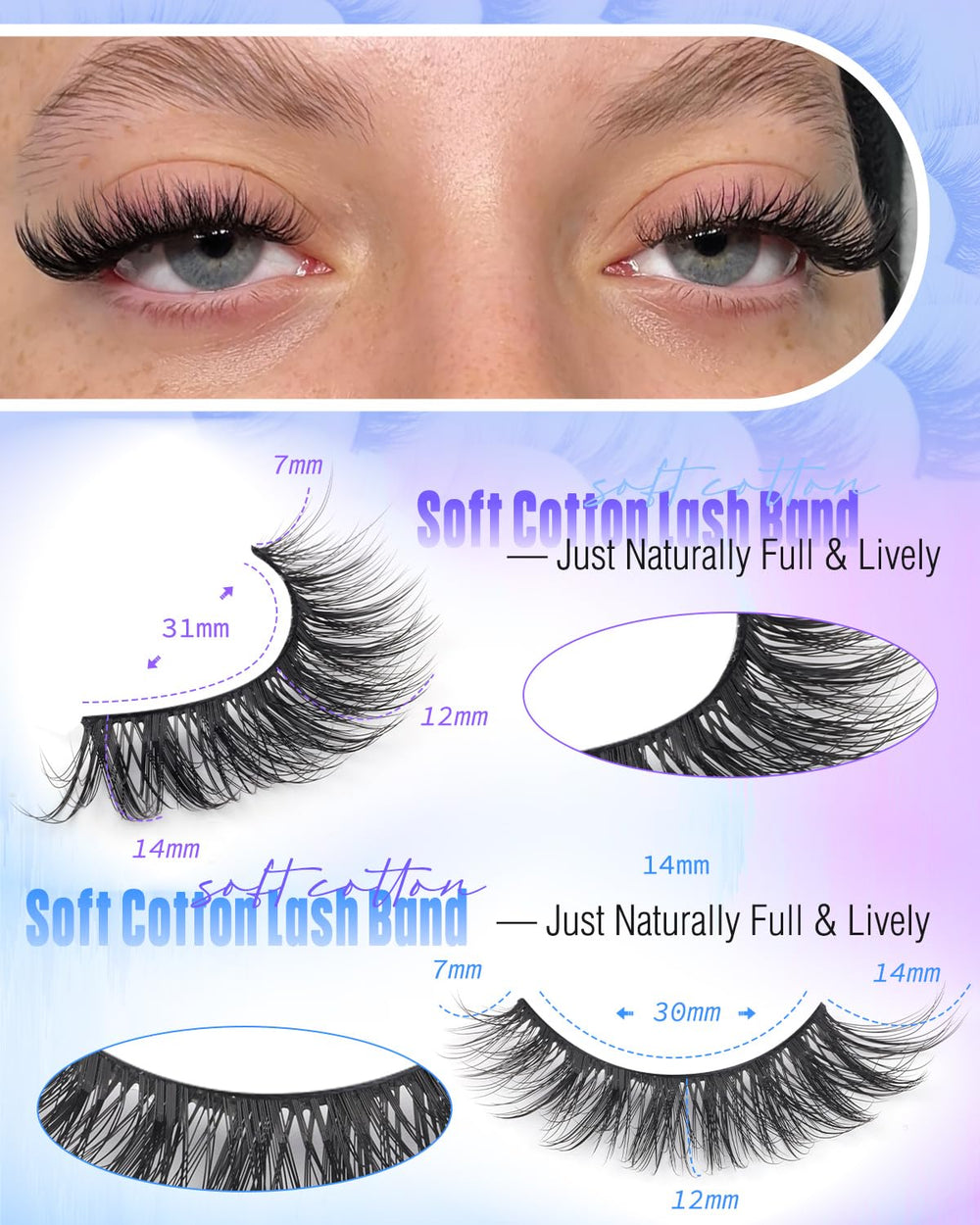 Newcally Lashes fibres synthétiques vegan texture douce et respectueuse des animaux