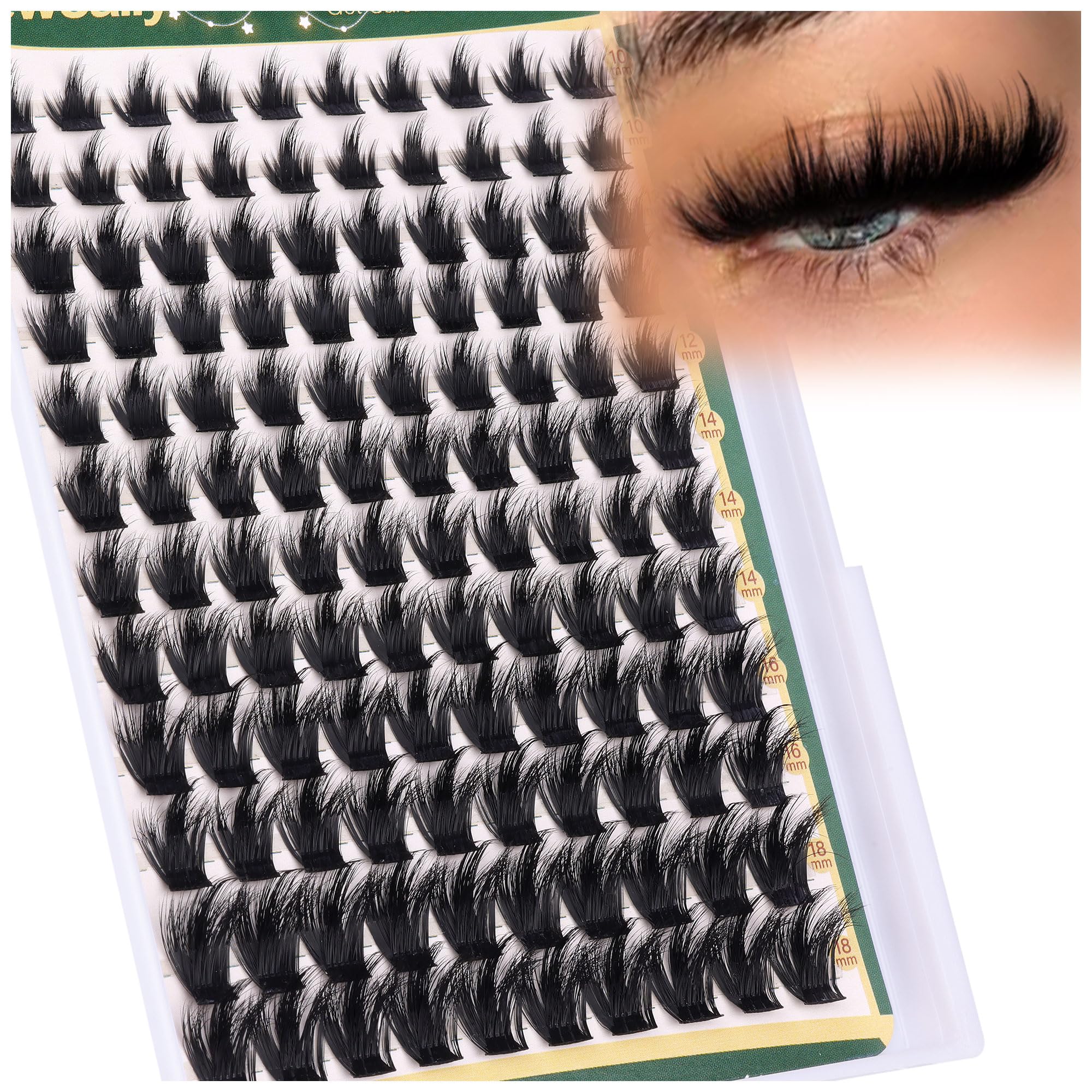 Newcally Manga Cils Clusters Spikes, regard manga spectaculaire après application.