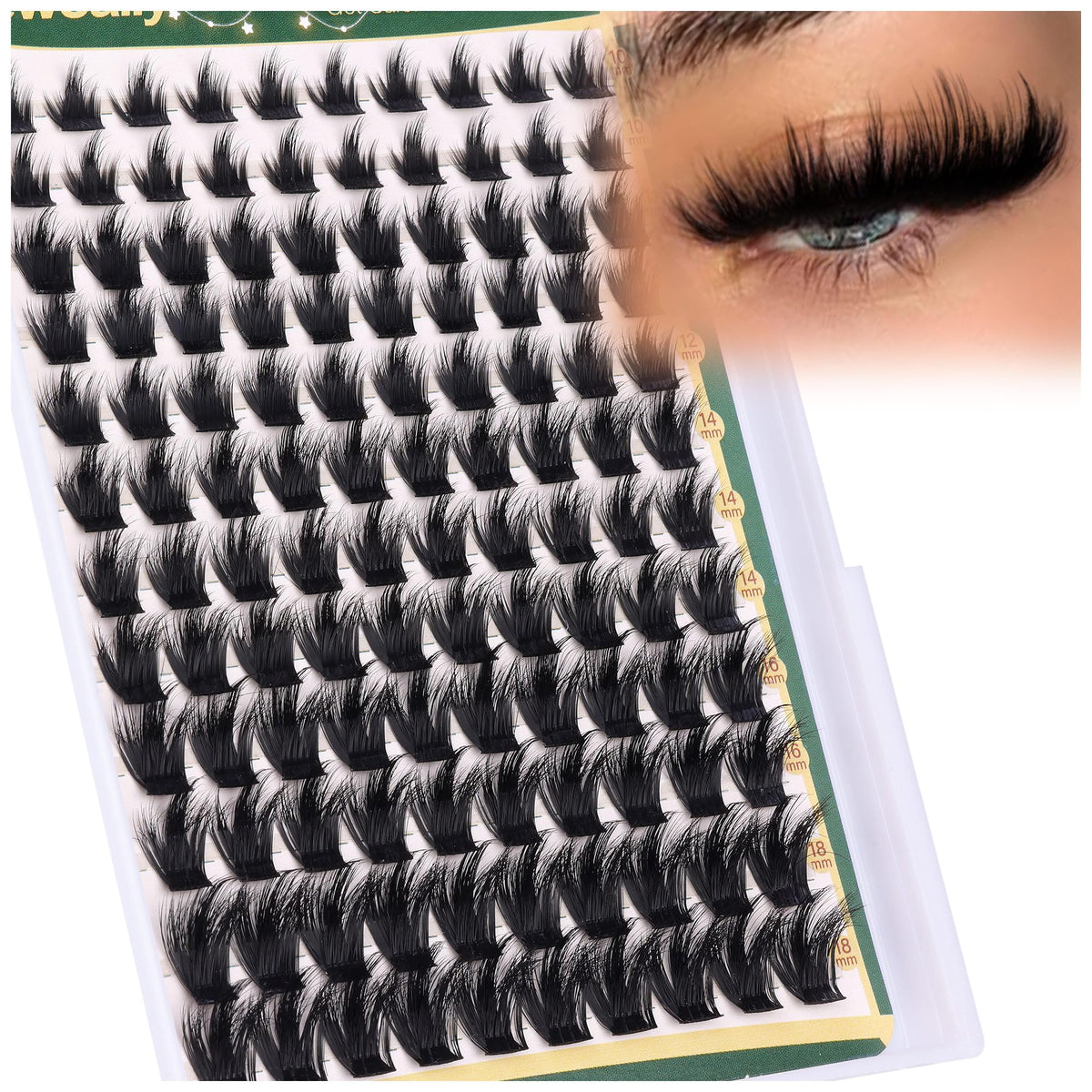 Newcally Manga Cils Clusters Spikes, regard manga spectaculaire après application.